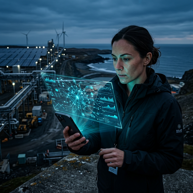 Operator at the edge using a holographic interface