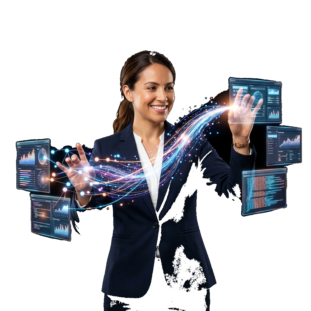 Human Operator directing AI tasks